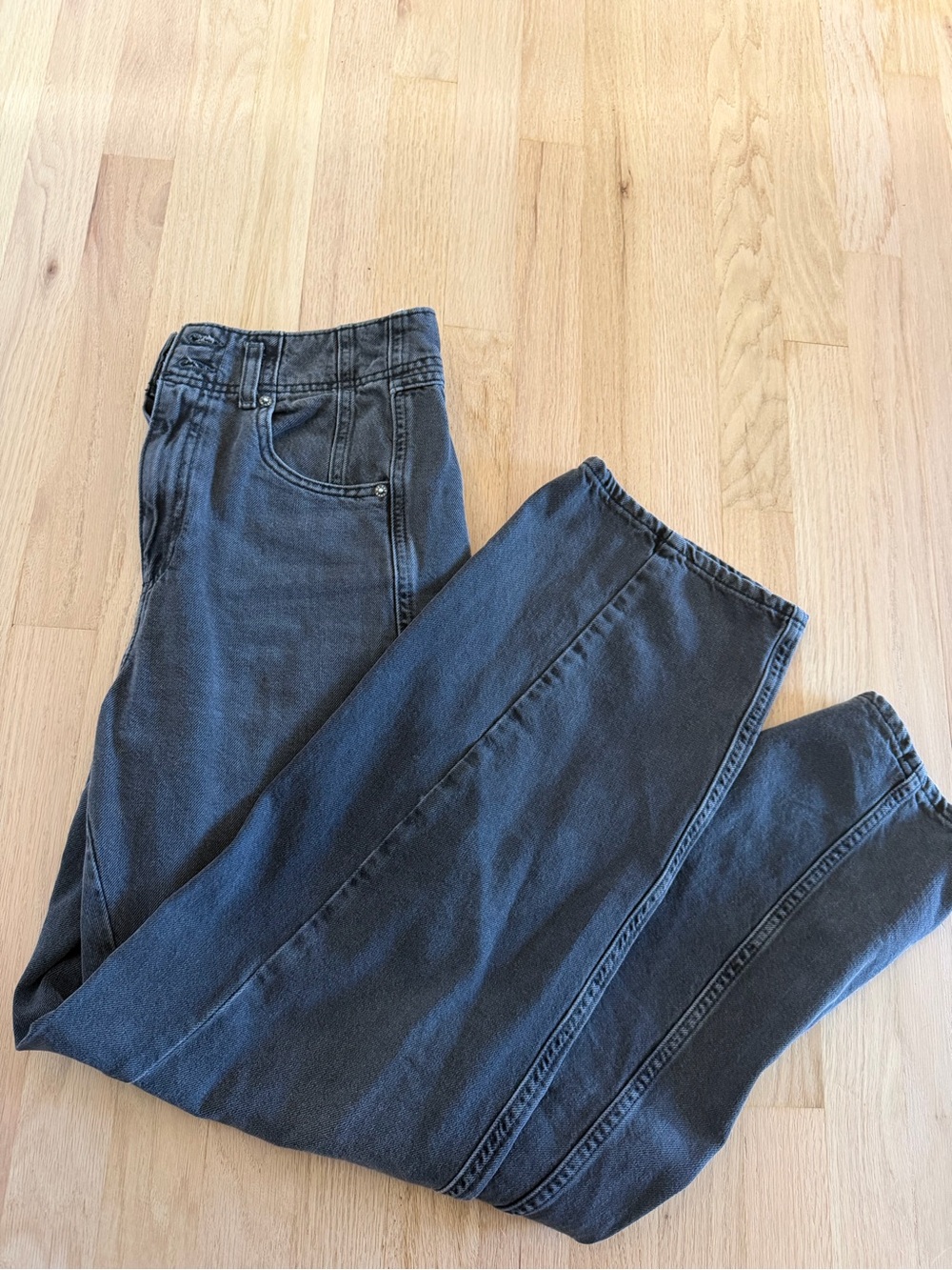 Free people vintage style  Gray Straight-Leg Jeans